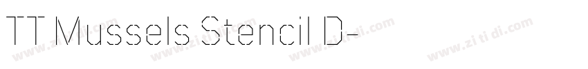 TT Mussels Stencil D字体转换